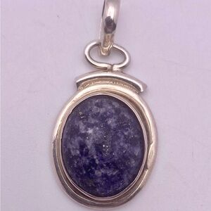 Lapis Pendant Sterling Silver 1.5” including bale. New